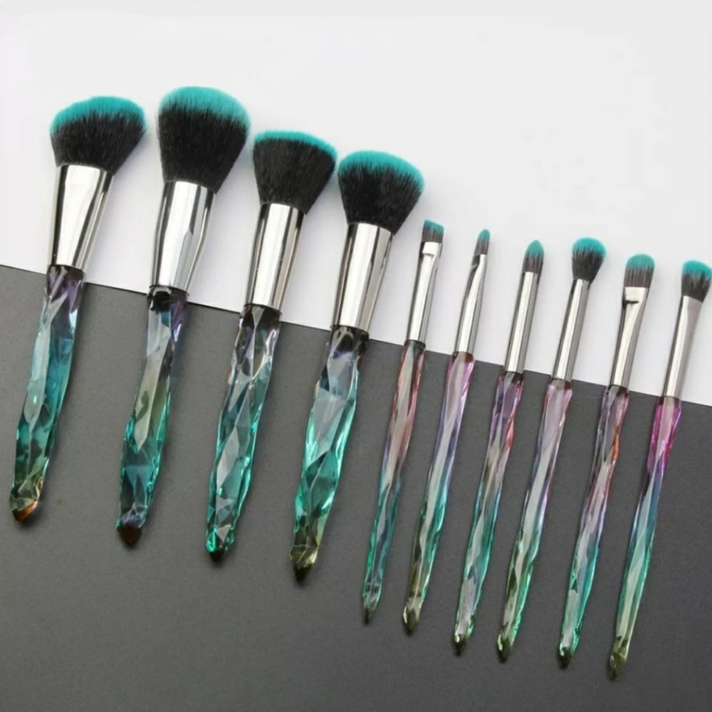 MYSTIC Topaz 10-piece Vegan Makeup Brush Set - Picture 2 of 9